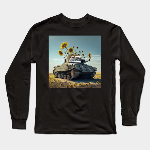 Glory to Ukraine (Slava Ukraini) Series Long Sleeve T-Shirt by VISIONARTIST